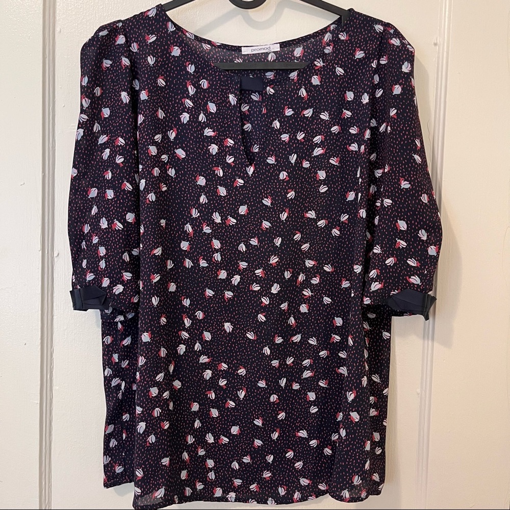 Floral print Mango 3/4 sleeve t-shirt